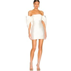 SOLACE London Elina Cream Minidress (Size 2)